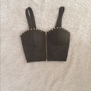 Cropped Push-up Top